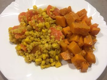 Lentil curry with carrot